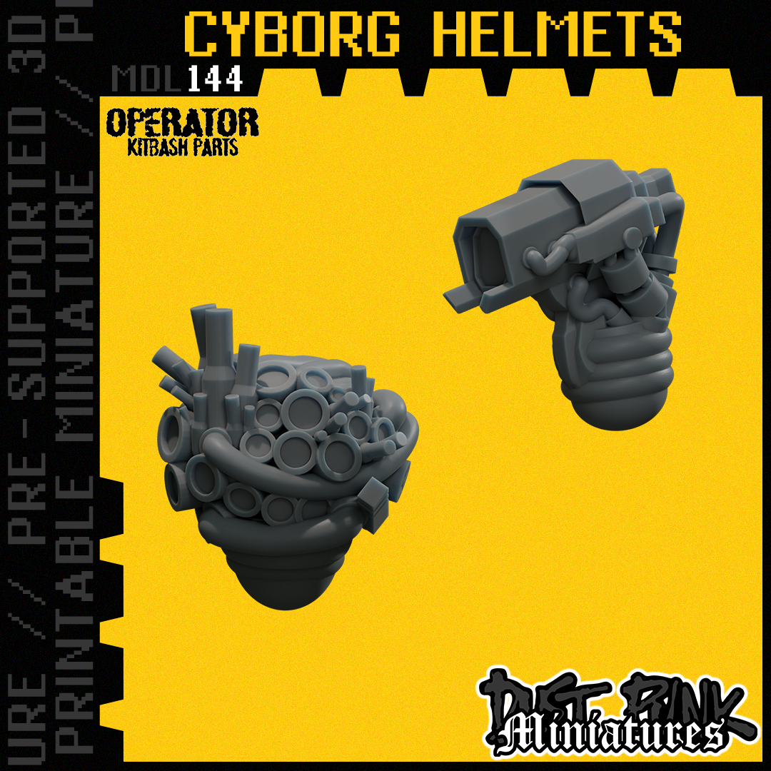 MDL144 CYBORG HELMETS [PRE-SUPPORTED]